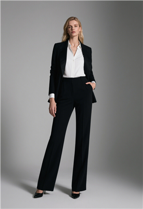 欧美时尚高挑商务套装美女写真图片